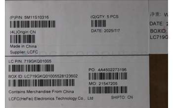 Lenovo 5M11S10316 MECH_ASM FRUKB CCV EURO ENG(PRM)US BK