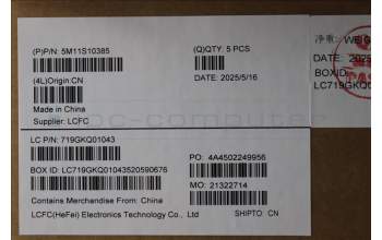 Lenovo 5M11S10385 MECH_ASM KB CCV CZE/SLK BL(LTN)UK BK