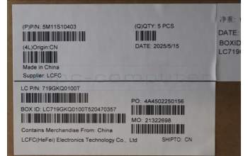 Lenovo 5M11S10403 MECH_ASM KB CCV UKE BL(Liteon)UK BK