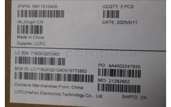 Lenovo 5M11S10406 MECH_ASM KBCCV EURO ENG BL(LTN)US BK