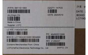 Lenovo 5M11S11993 Lenovo LCD Module, 14\", WUXGA, Touch, Anti-Glare, IPS, 500nit, 100%SRGB, w/FHD RGB+IR Camera