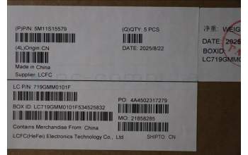 Lenovo 5M11S15579 MECH_ASM BL KB BK MG CZE/SLK LTN