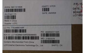 Lenovo 5M11S15606 C-Cover with keyboard, Hebrew, Black, Backlight, US