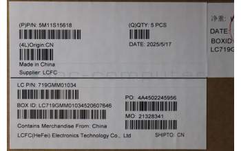 Lenovo 5M11S15618 MECH_ASM BL KB BK MG JPN LTN