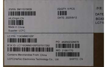 Lenovo 5M11S15639 MECH_ASM BL KB BK MG RUS LTN