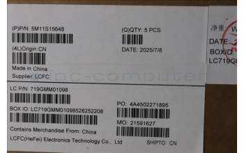 Lenovo 5M11S15648 MECH_ASM BL KB BK MG SWE/FIN LTN