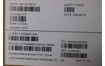 Lenovo 5M11S15678 MECH_ASM BL KB BK MG WW BEL LTN