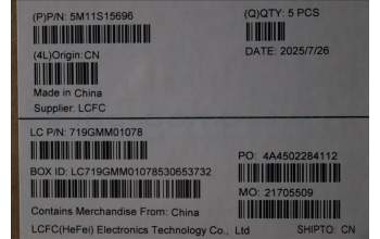 Lenovo 5M11S15696 MECH_ASM BL KB BK MG WW ENG LTN