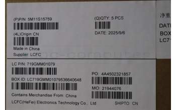 Lenovo 5M11S15759 MECH_ASM BL KB BK MG WW SWE/FIN LTN