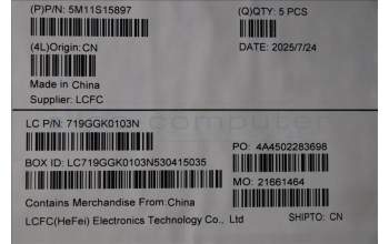 Lenovo 5M11S15897 MECH_ASM BL KB BK EURO ENG SRX