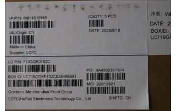 Lenovo 5M11S15965 MECH_ASM BL KB BK SPA SRX