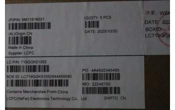 Lenovo 5M11S16021 C-Cover with keyboard, Bulgarian, Black, Backlight, WWAN, UK