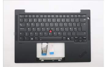 Lenovo 5M11S16183 C-Cover with keyboard, Danish, Black, Backlight, UK