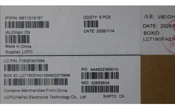 Lenovo 5M11S16197 MECH_ASM BL KB BK FRA SRX