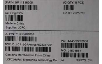 Lenovo 5M11S16205 MECH_ASM BL KB BK GER SRX