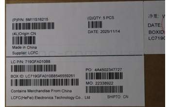 Lenovo 5M11S16215 MECH_ASM BL KB BK HBW LTN