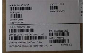 Lenovo 5M11S16217 MECH_ASM BL KB BK HUN SRX