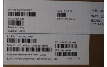 Lenovo 5M11S16227 MECH_ASM BL KB BK ITA LTN