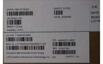 Lenovo 5M11S16243 MECH_ASM BL KB BK NOR LTN