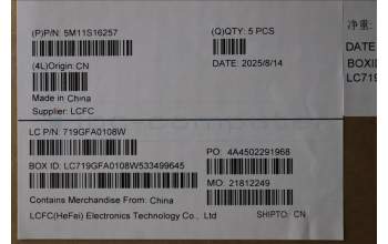 Lenovo 5M11S16257 MECH_ASM BL KB BK SLV SRX