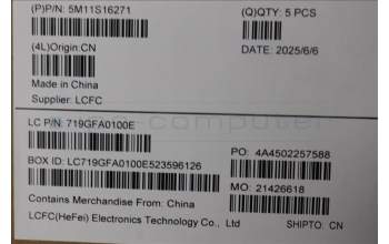 Lenovo 5M11S16271 MECH_ASM BL KB BK SWS LTN