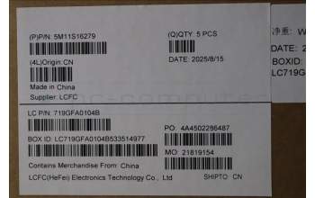 Lenovo 5M11S16279 MECH_ASM BL KB BK THAI LTN