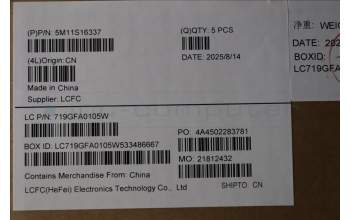 Lenovo 5M11S16337 C-Cover with keyboard, Estonian, Black, Backlight, WWAN, UK