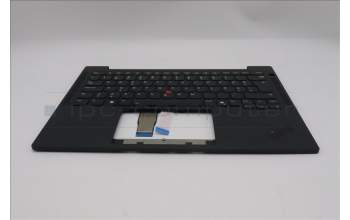 Lenovo 5M11S16337 C-Cover with keyboard, Estonian, Black, Backlight, WWAN, UK