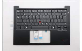 Lenovo 5M11S26753 C-Cover with keyboard, Danish, Black, UK