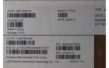 Lenovo 5M11S26757 MECH_ASM FRU KBD WC FRA (CHY)UK BK