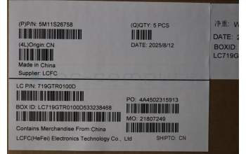 Lenovo 5M11S26758 C-Cover with keyboard, French, Black, US