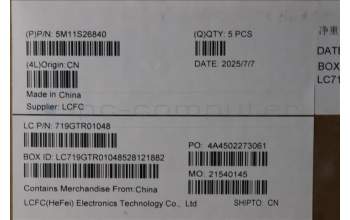 Lenovo 5M11S26840 MECH_ASM FRU KBD WC SPA BL(CHY)UK BK