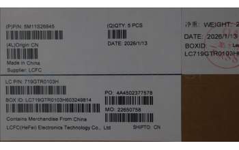 Lenovo 5M11S26845 MECH_ASM FRU KBD WC FRA BL(LTN)UK BK