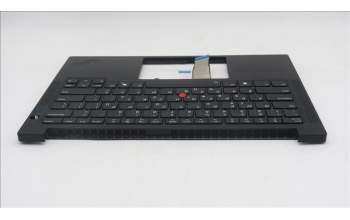Lenovo 5M11S26853 C-Cover with keyboard, Greek, Black, Backlight, US