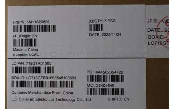 Lenovo 5M11S26896 MECH_ASM FRU KBD WC SWS BL(CHY)UK BK