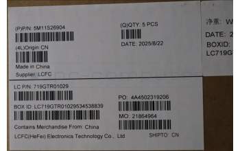 Lenovo 5M11S26904 MECH_ASM FRU KBD WC UKE BL(CHY)UK BK