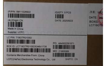 Lenovo 5M11S26922 MECH_ASM FRU KBD WC JPN BL(SRX) JP BK