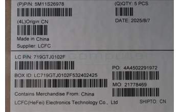 Lenovo 5M11S26978 MECH_ASM FRU KBD CCV BEL(Chicony)UK BK