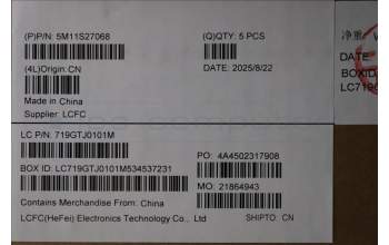 Lenovo 5M11S27068 MECH_ASM FRU KB CCV HUN BL(Liteon)UK BK