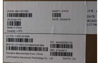 Lenovo 5M11S27095 MECH_ASM KB CCV NORDIC BL(Liteon)UK BK