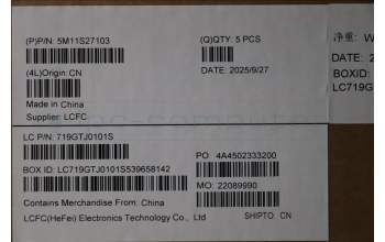 Lenovo 5M11S27103 MECH_ASM FRU KB CCV UKE BL(Chicony)UK BK