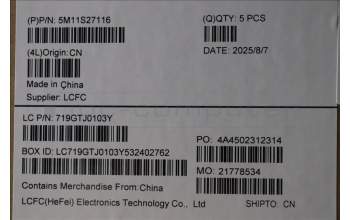 Lenovo 5M11S27116 MECH_ASM FRU KB CCV JPN BL(Liteon)JP BK