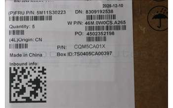 Lenovo 5M11S30223 MECH_ASM FRU MEASM US-WFC BL-GR-CHY-GRE