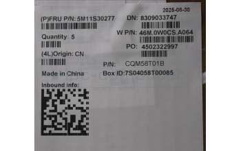 Lenovo 5M11S30277 MECH_ASM FRU MEASMGR-UK-C NBL-BK-CHY-GER