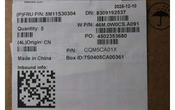 Lenovo 5M11S30304 MECH_ASM FRU MEASMGR-UK-C NBL-BK-CHY-SPA