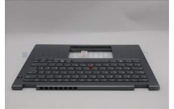 Lenovo 5M11S30361 C-Cover with keyboard, Italian, Luna Grey, Backlight, No World Face Camera, Heat Staking, UK