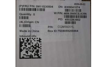 Lenovo 5M11S30504 C-Cover with keyboard, German, Luna Grey, Backlight, World Face Camera, Heat Staking, UK