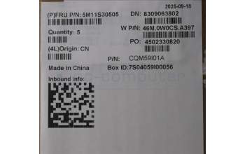 Lenovo 5M11S30505 MECH_ASM FRU MEASMUK-WFC BL-GR-CHY-HUN