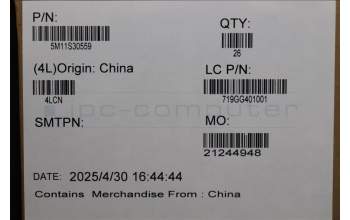 Lenovo 5M11S30559 MECH_ASM FRU Kun 1.0 POWER_BTN W FPR BK