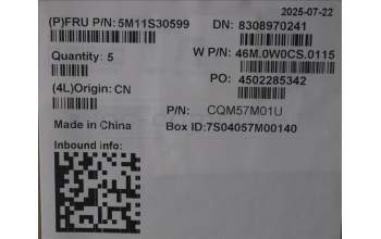 Lenovo 5M11S30599 MECH_ASM FRUMEASM US-C YBLBK-CHY-ENG